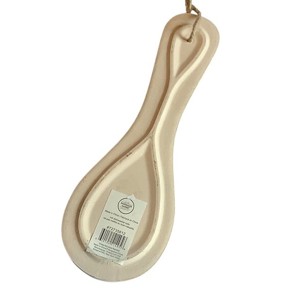 Ceramic Spoon Rest With Holiday Greenery & Berry Design 11” The Handmade Market - Picture 2 of 4